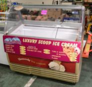Refrigerated Ice Cream Scoop Counter W1300mm.
