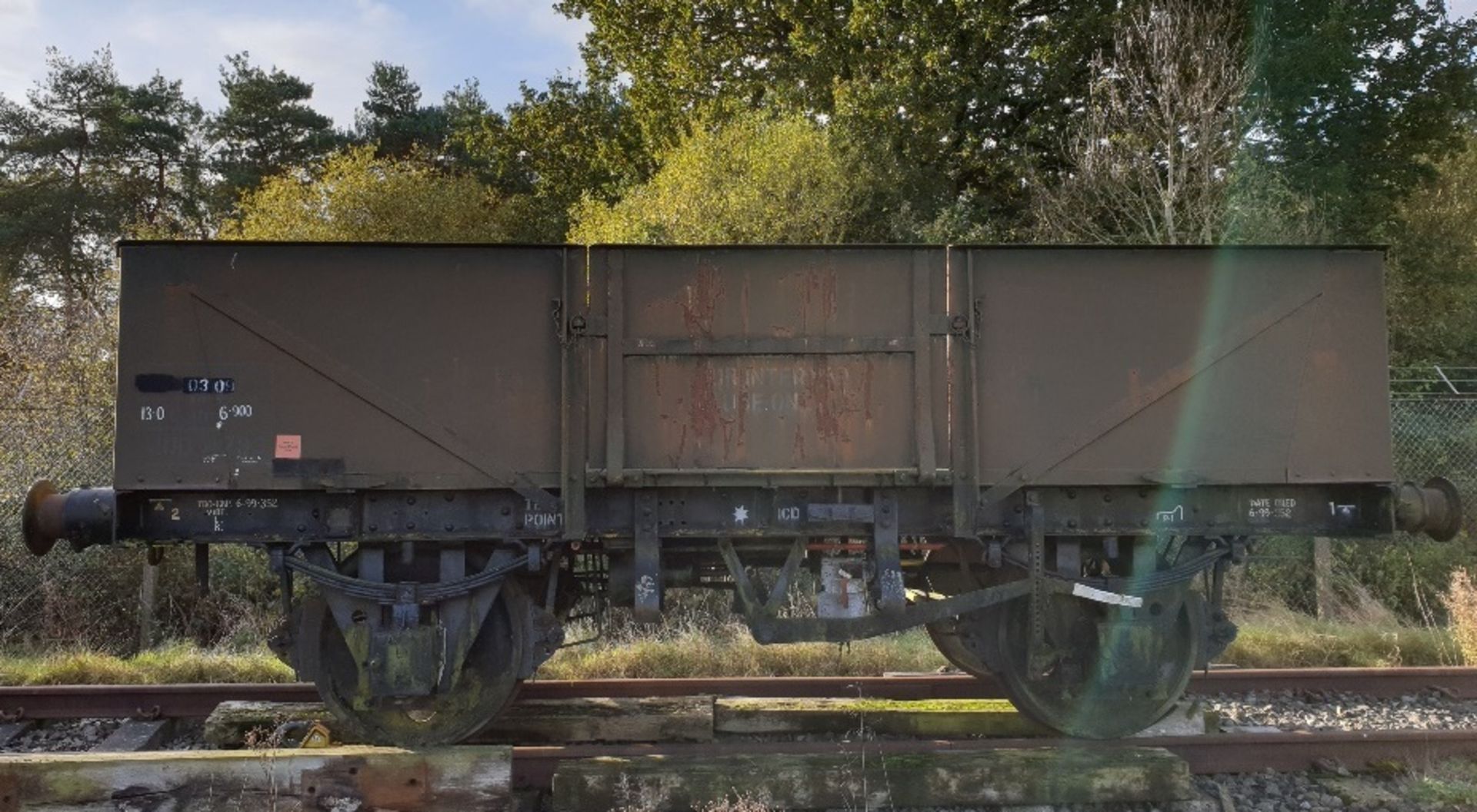 Loose 13T Open Rail Wagon - 4 Wheel Twin Bogie Wagon - Location Bicester, Oxon