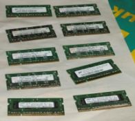 10x 1GB Memory Sticks.