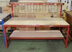 Workbench with Shelving Rack L1820 x W900 x H1280mm.