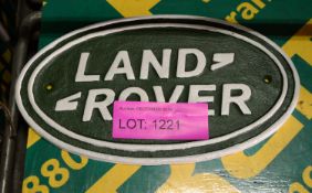 Land Rover Cast Sign.