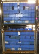 96x Blue Plastic storage bins