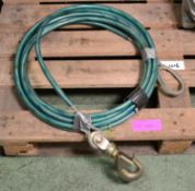 Ex-Military 30' Lifting Cable with Swivel Hook.