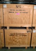 2x Wooden Crates W1000 x D790 x H860mm.