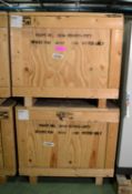 2x Wooden Crates W1000 x D790 x H860mm.