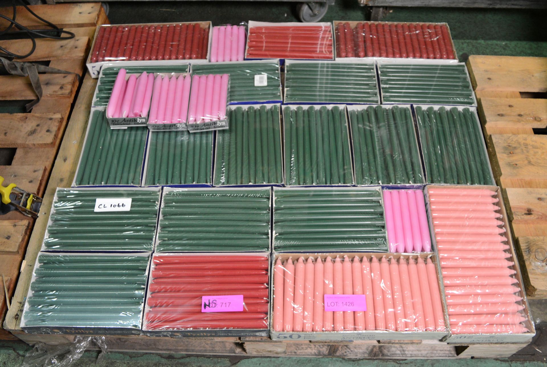 Pallet of Candles - Approx 25 to 30 boxes - See photo for exact quantity.