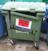 Large Mobile Recycle Bin Green