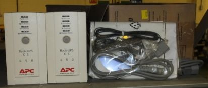 2x APC Battery Back Up UPS CS650