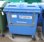 Large Mobile Recycle Bin Blue