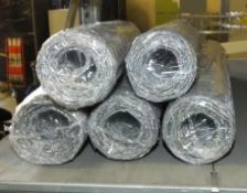 5x Rolls of Galvanised Chicken Wire W 0.6m x L10m