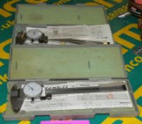 2x Mitutoyo Caliper Vernier Dial Type