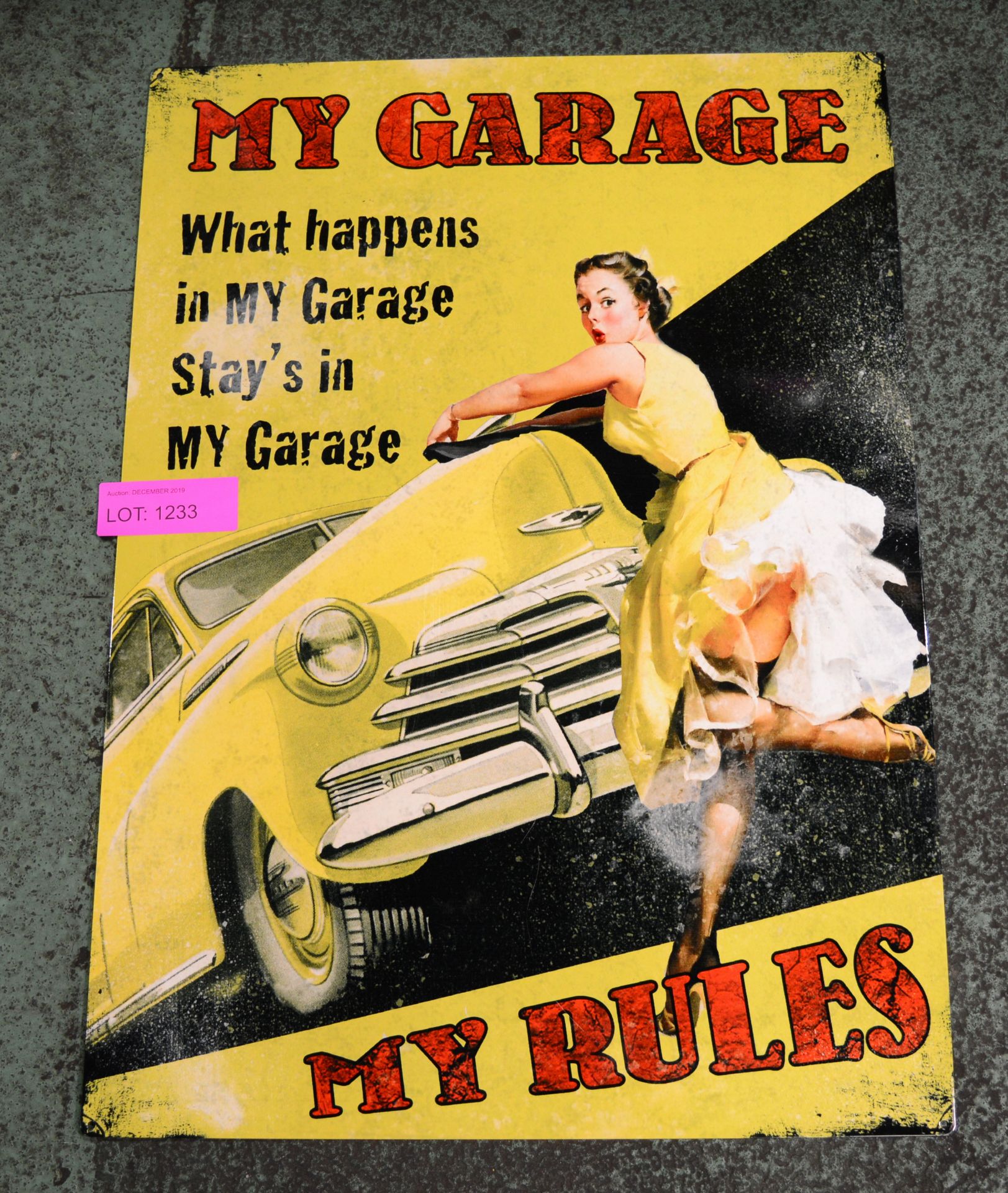 My Garage Tin Sign 700 x 500mm.