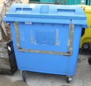 Large Mobile Recycle Bin Blue