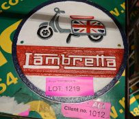 Lambretta Cast Sign.