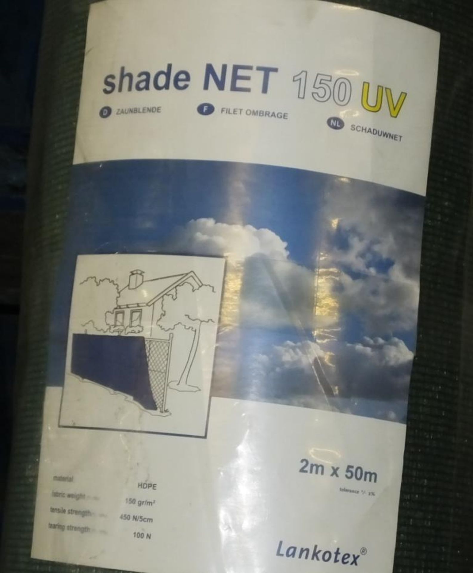 Lankotex Shade Net 150uv 2m x 50m - Green - Image 2 of 2