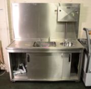 Miltech Sink Double Free Standing W1600 x D610 x H1760mm.