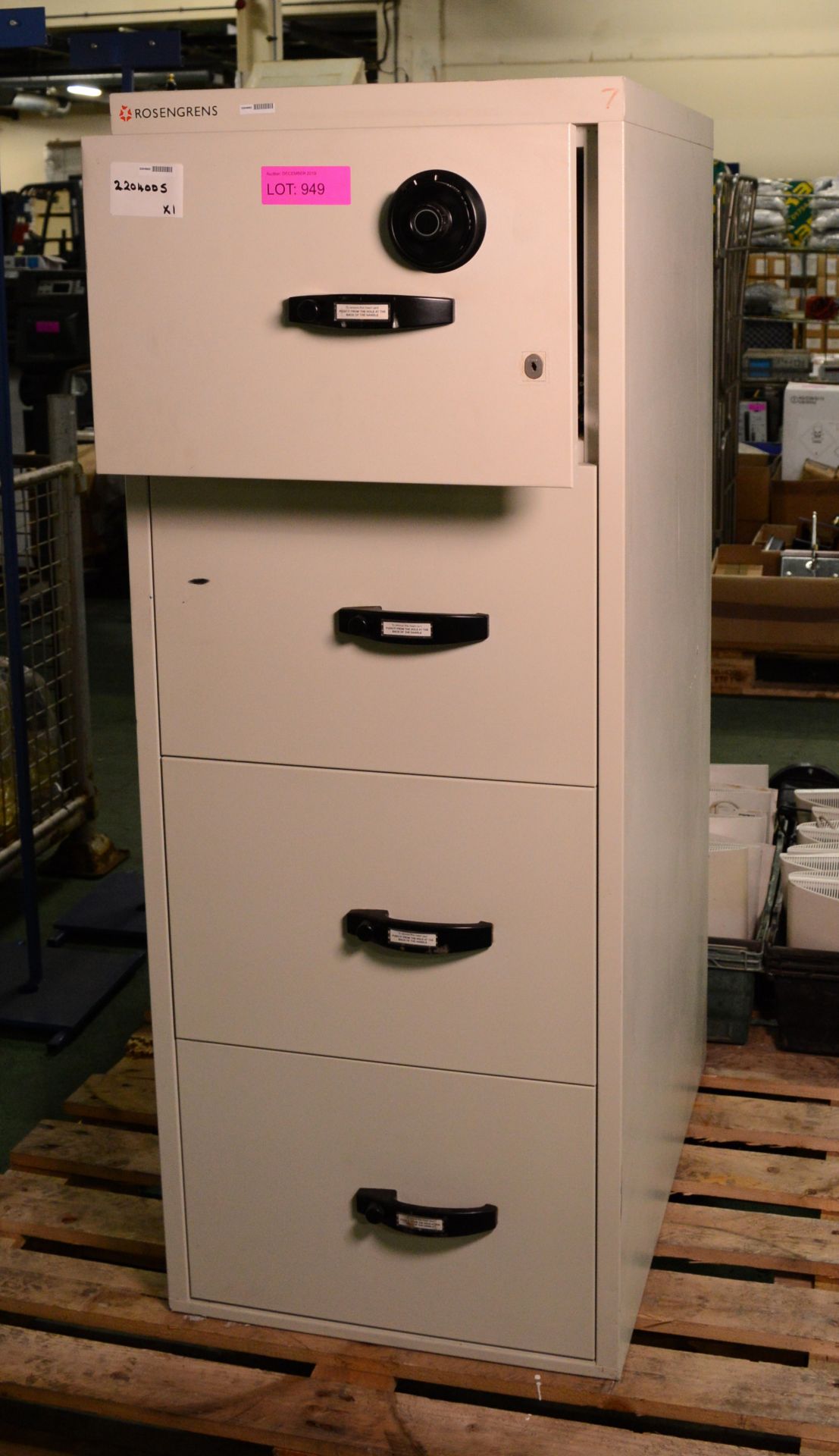 Rosengrens Combination 4 Drawer Fire Safe.