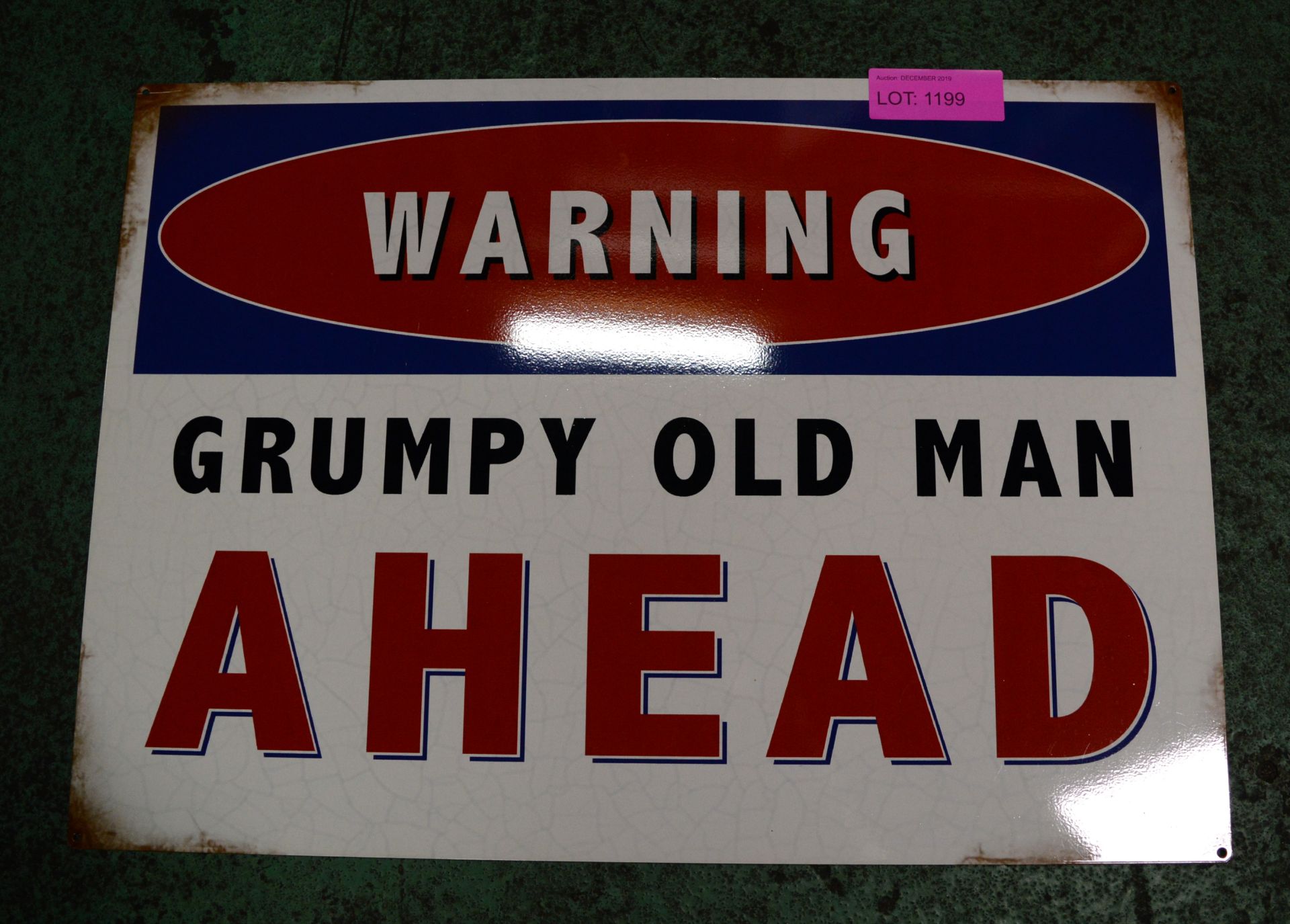 Grumpy Old Man Tin SIgn - 700 x 500mm.