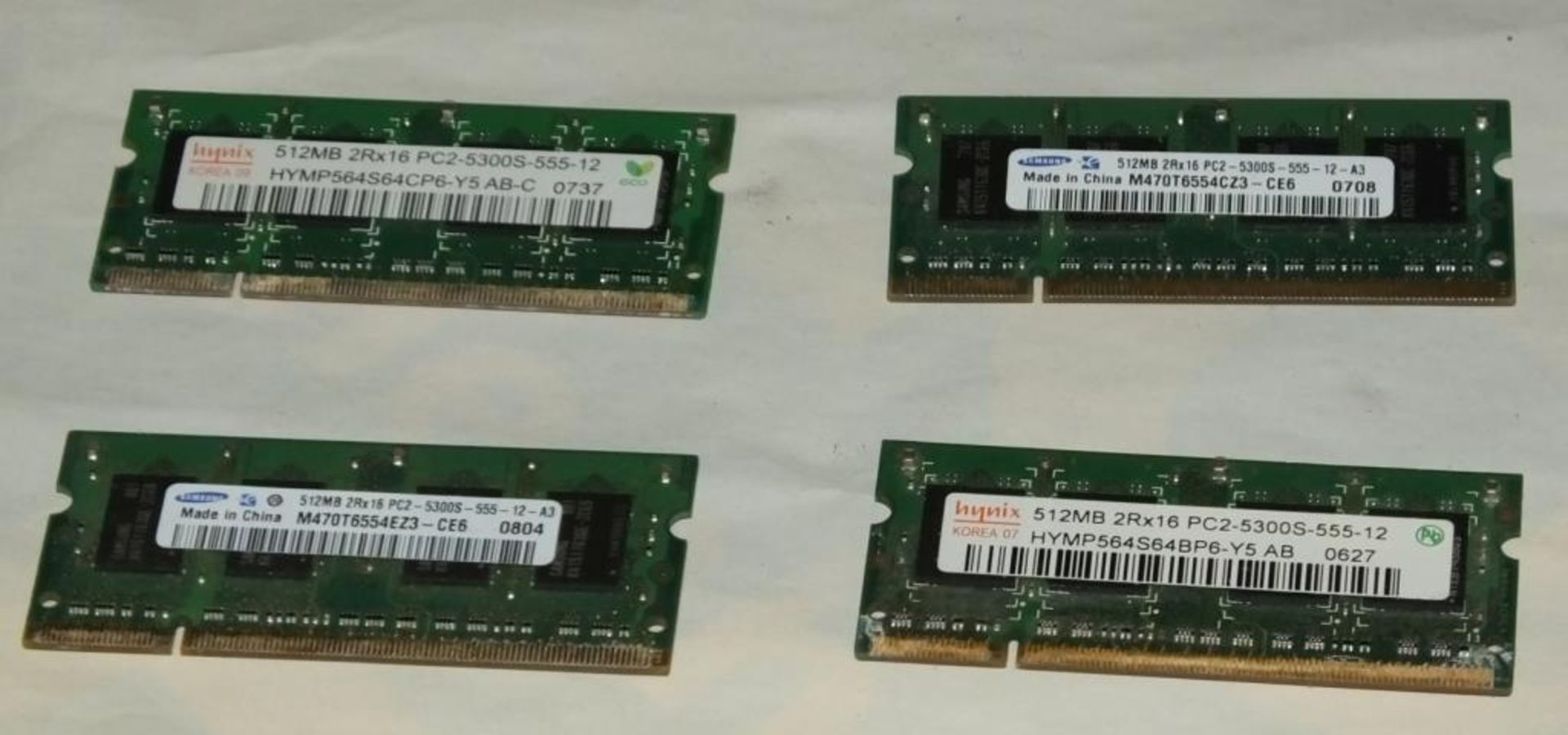 10x 512MB Memory Sticks. - Image 2 of 2