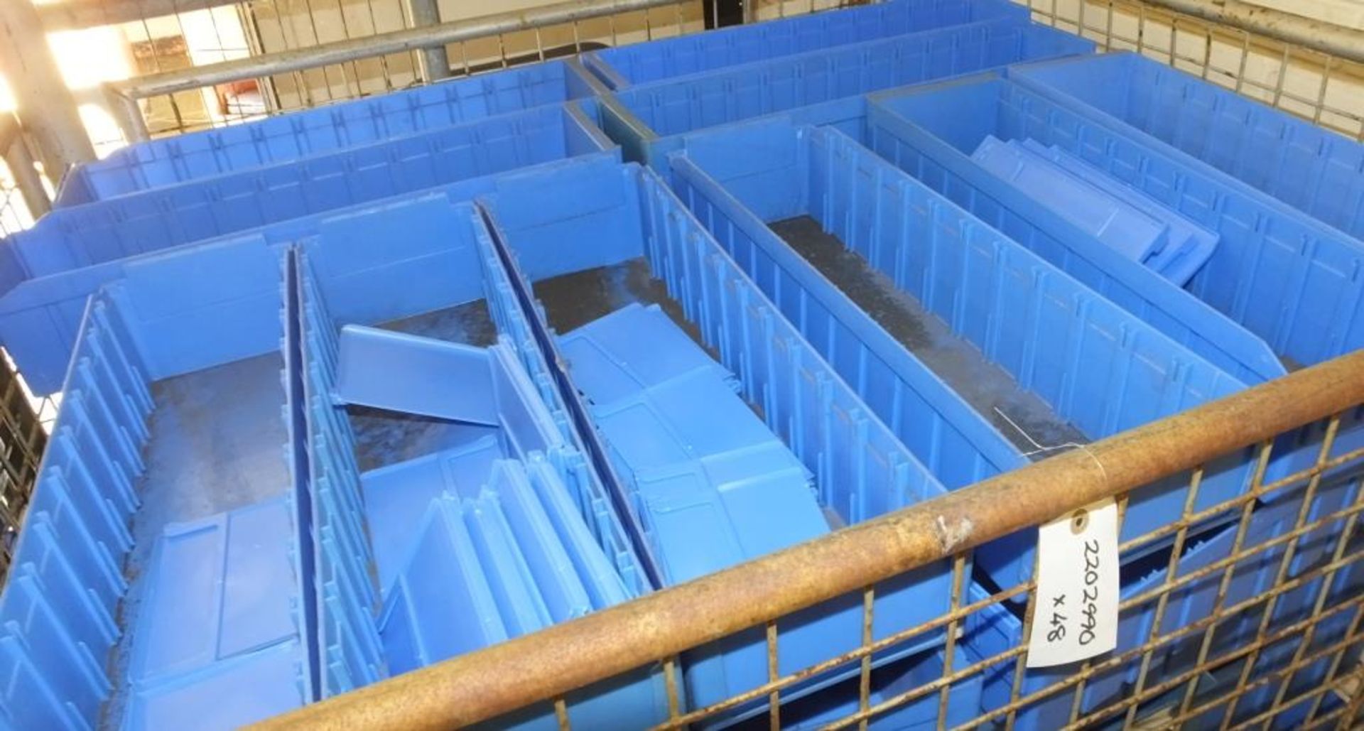 96x Blue Plastic storage bins - Image 2 of 2