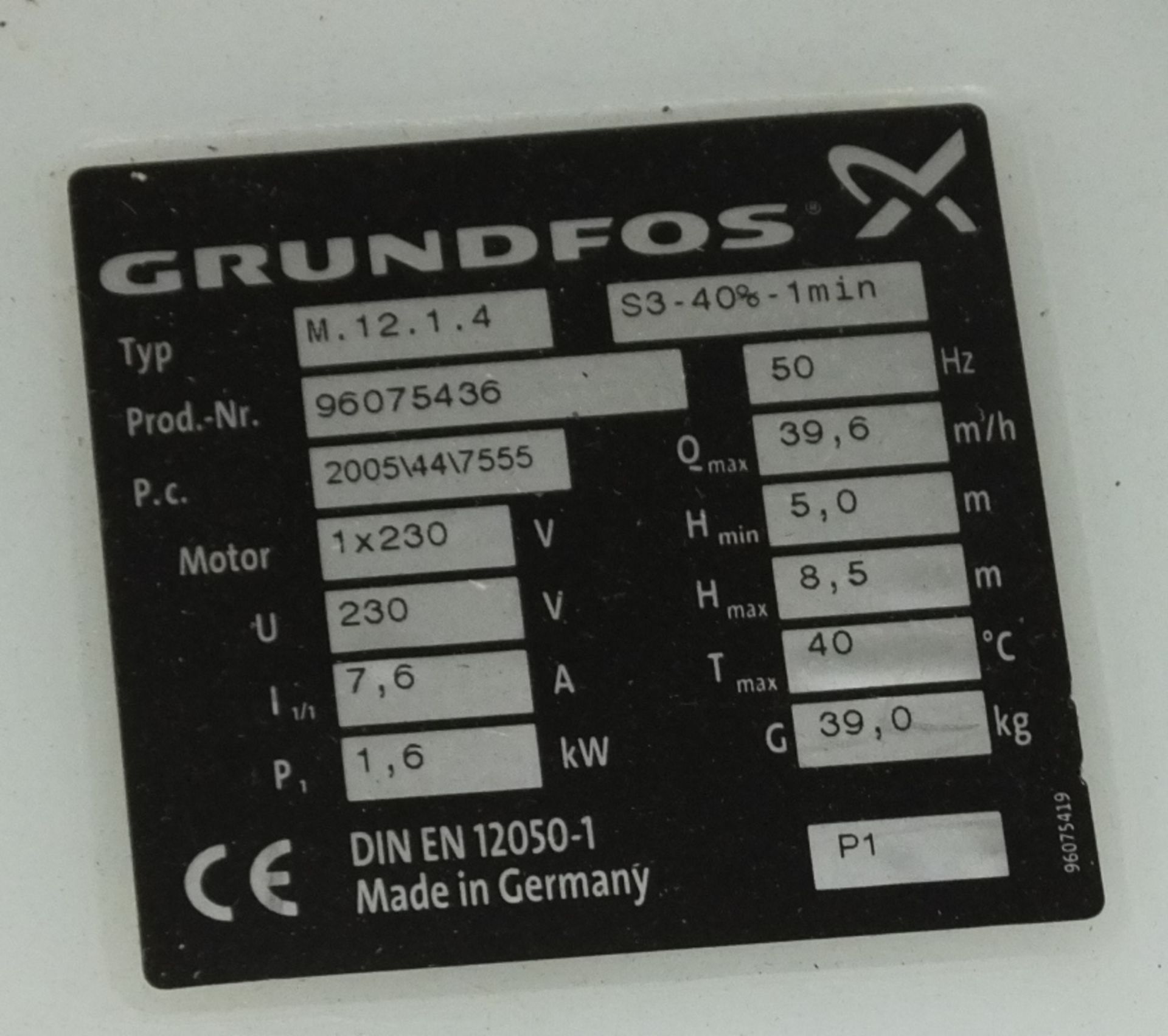 Grundfos M-Series Multi Lift Sludging Pump - Image 3 of 4