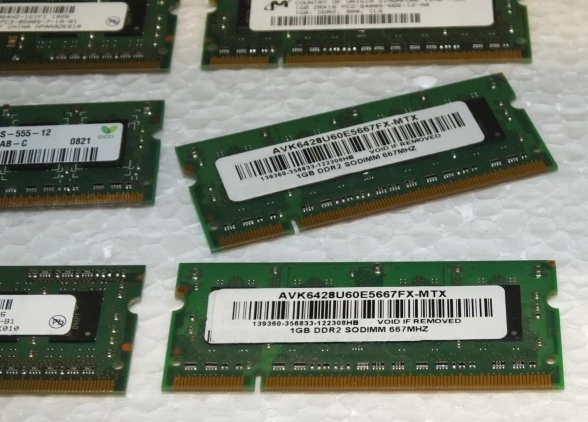 10x 1GB DDR2 SODIMMM 667MHZ - Image 2 of 2