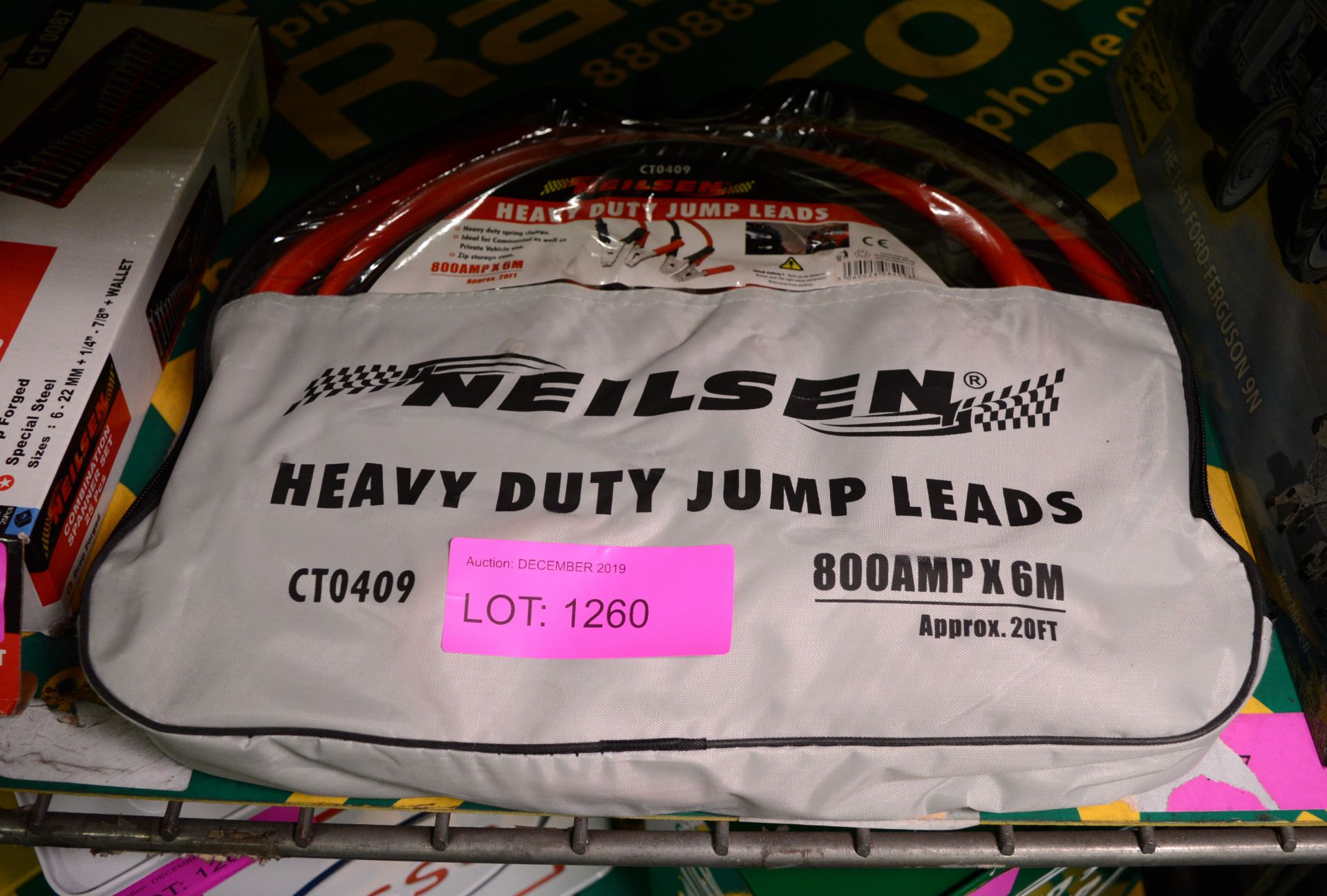 Neilsen Heavy Duty 800A 6m Jump Leads.