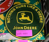 John Deere Cast Sign.