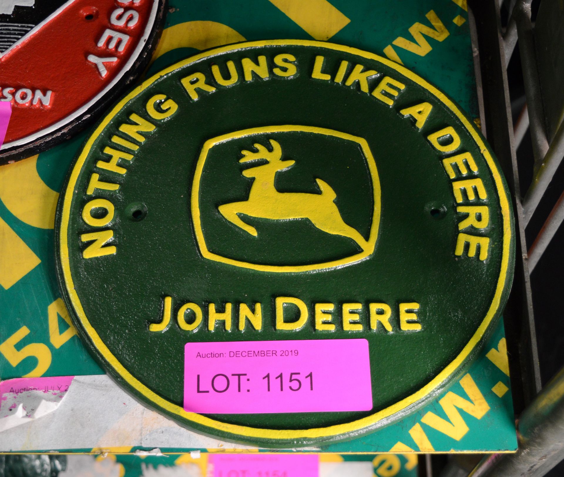 John Deere Cast Sign.