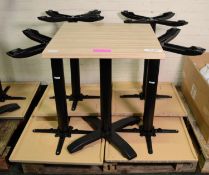 5x Bolero Cast Iron Table with PlasticTop 610 x 610 x 750mm.