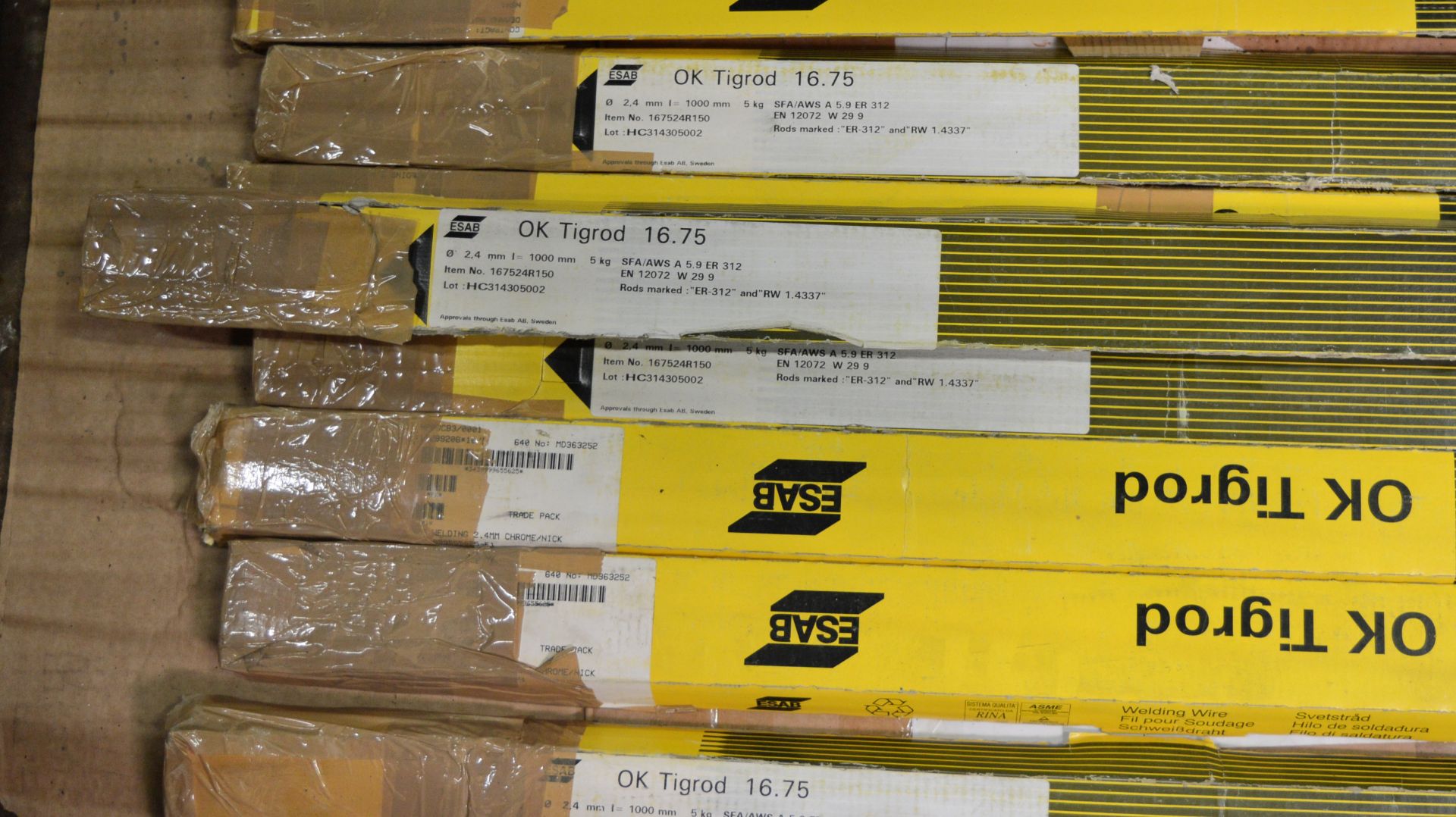 20x Packs ESAB OK Tigrod Welding Rods 16.75 2.4 x 1000mm. - Image 2 of 2