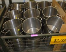 Stainless Steel Cooking Pots x18