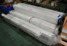 22x 2m lengths 4" White Plastic Trunking.