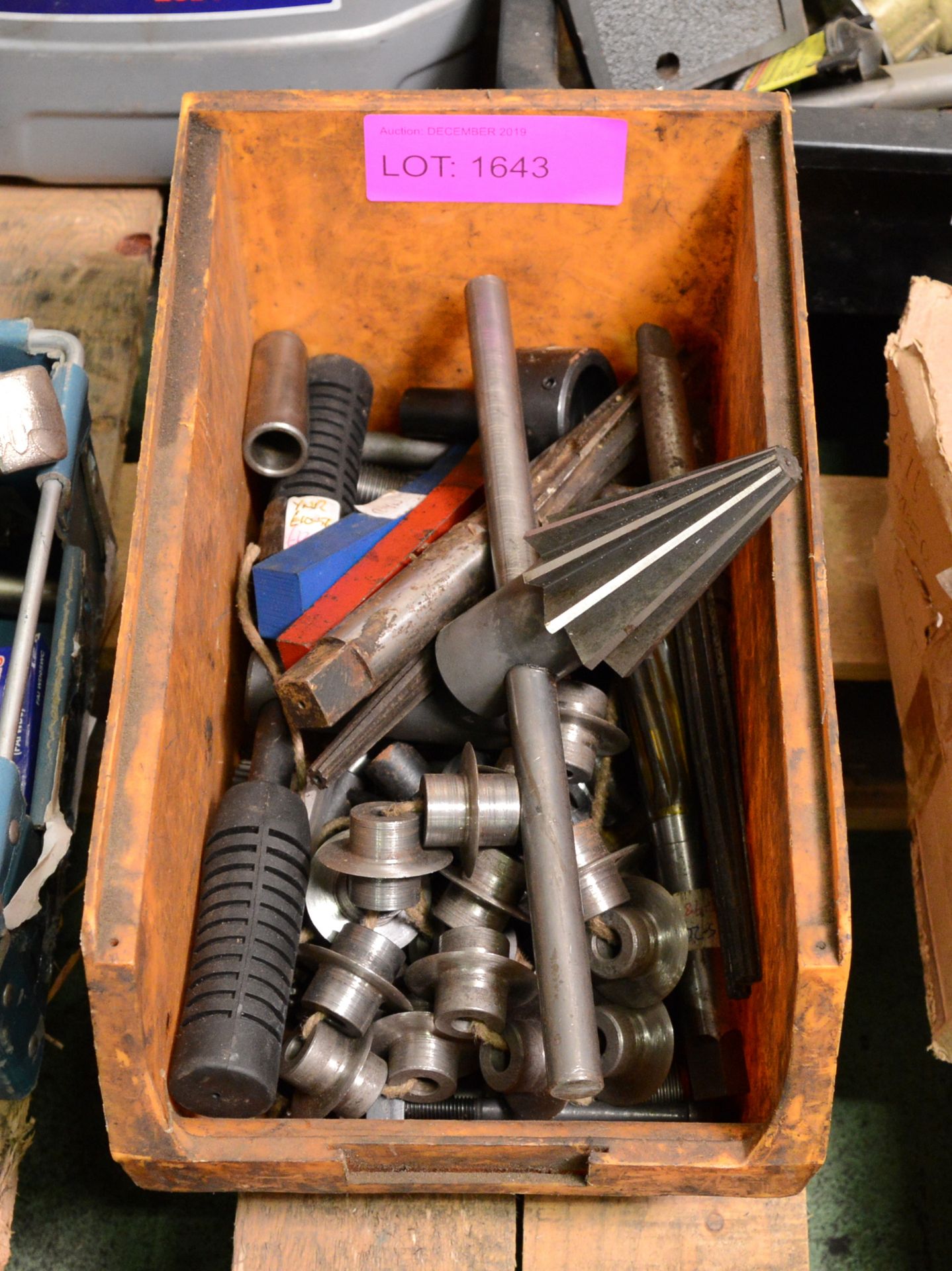 Assorted Tooling inc Reamers, Pipe Cutter Wheels.