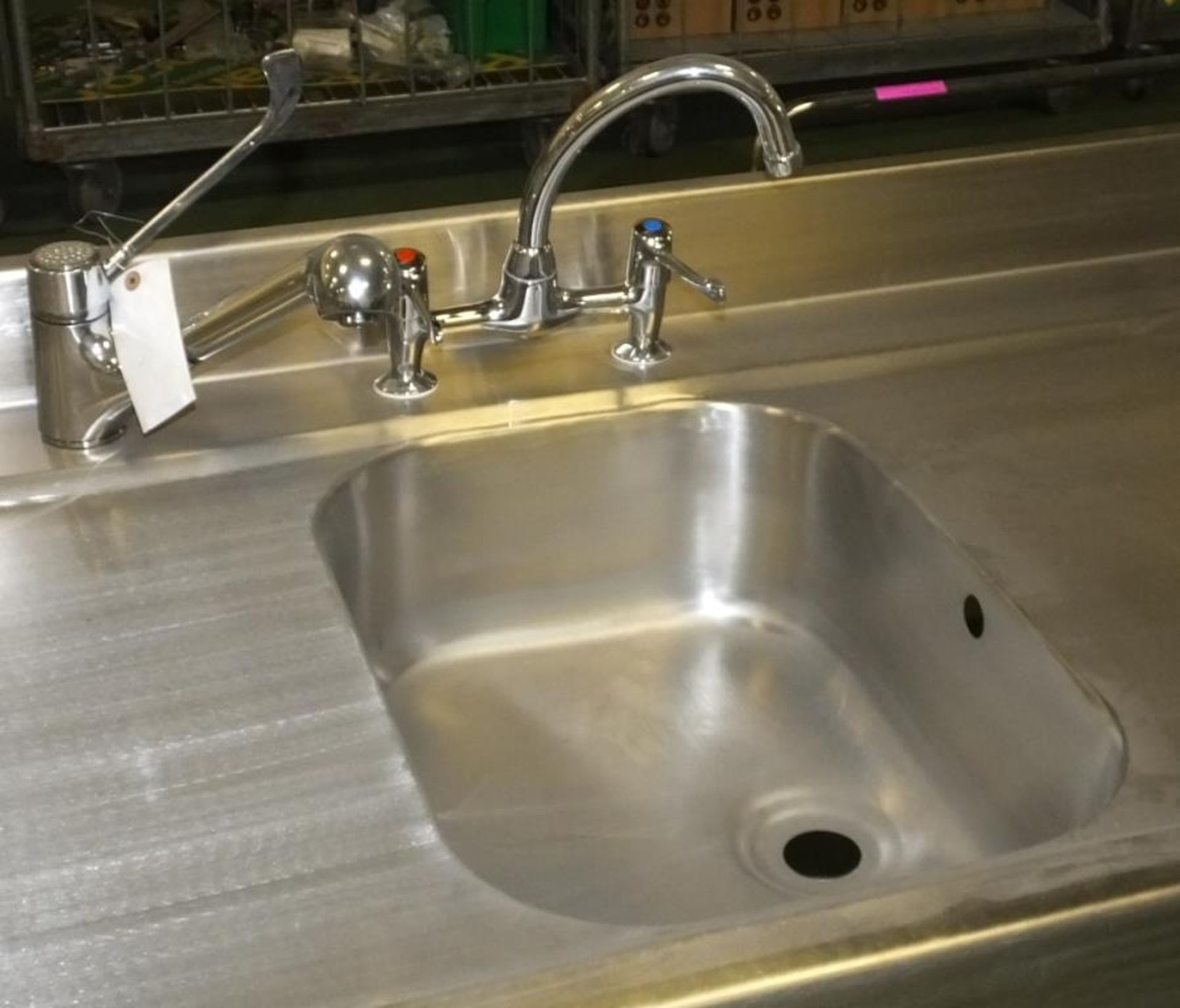 Stanless Steel Single Sink With Showerhead L 2000 x D 740 x H 1000 - Image 2 of 2