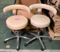 2x Revolving Dental Stools.