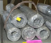 5x Rolls of Galvanised Chicken Wire W 0.6m x L10m