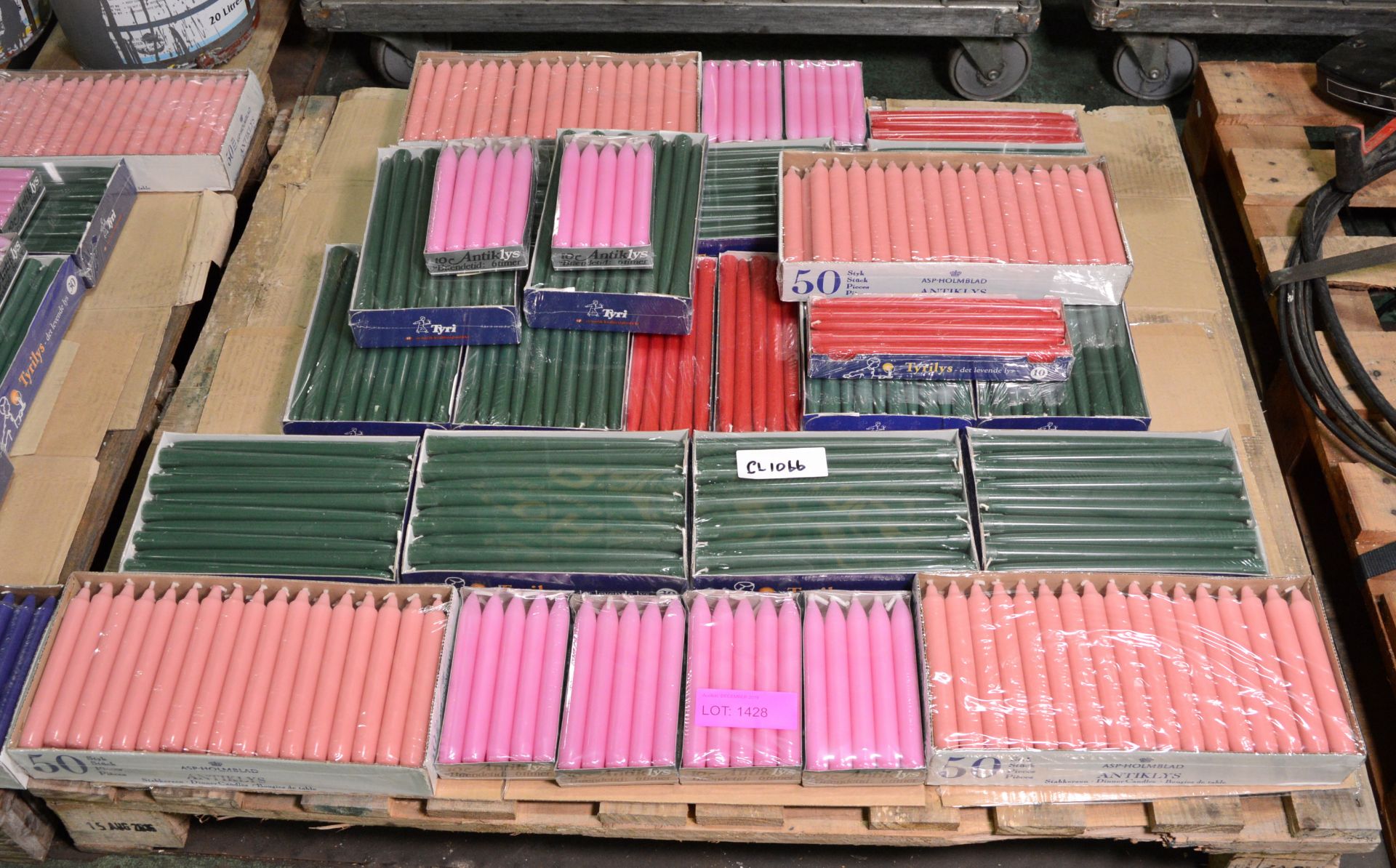 Pallet of Candles - Approx 25 to 30 boxes - See photo for exact quantity.