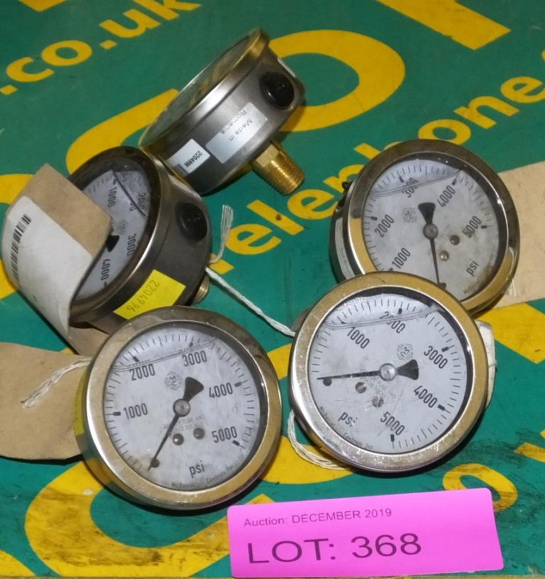 5x Huck Gauges 5000psi