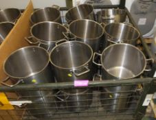 Stainless Steel Cooking Pots x18