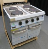 Heavy duty electric 4 plate boiling top with cupboard, model RG7K200E, 3 phase, brand new & boxed
