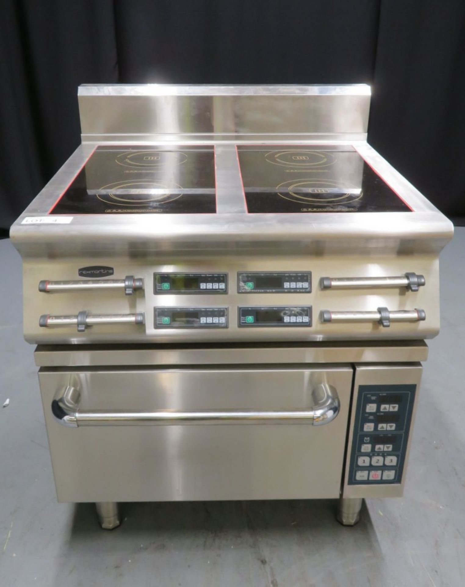 4 zone heavy duty induction hob with oven, model RWEC-8B-19, 3 phase, ex display - Image 2 of 10