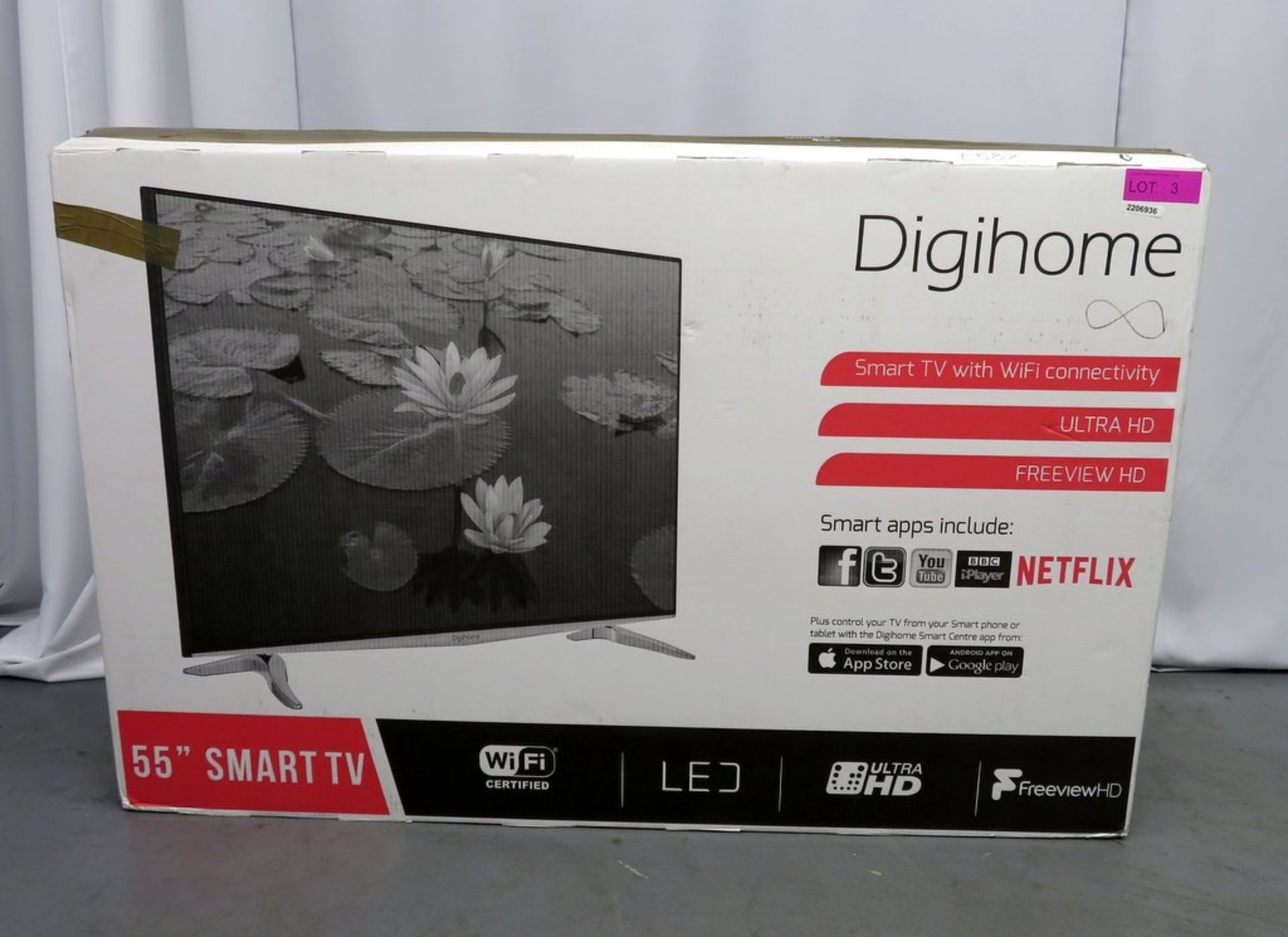 Digihome 55" Ultra HD LED Smart Television. Model: 55304UHDSM. - Bild 14 aus 17