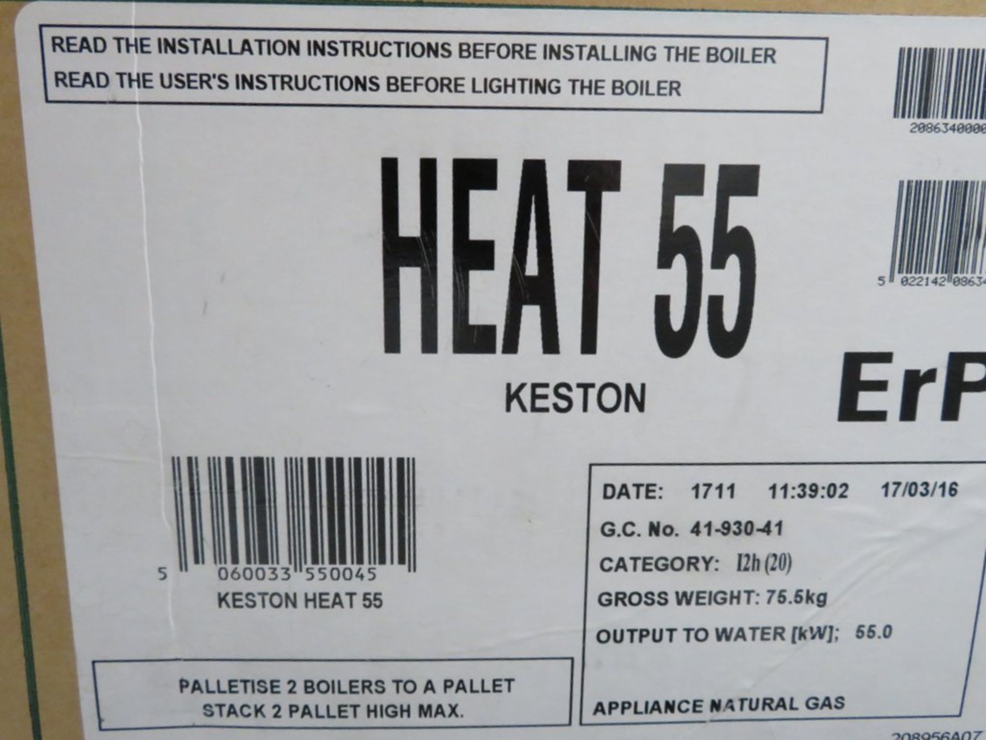 Keston 55kw Gas Fired Combi Boiler. Model: Heat 45. - Bild 15 aus 17