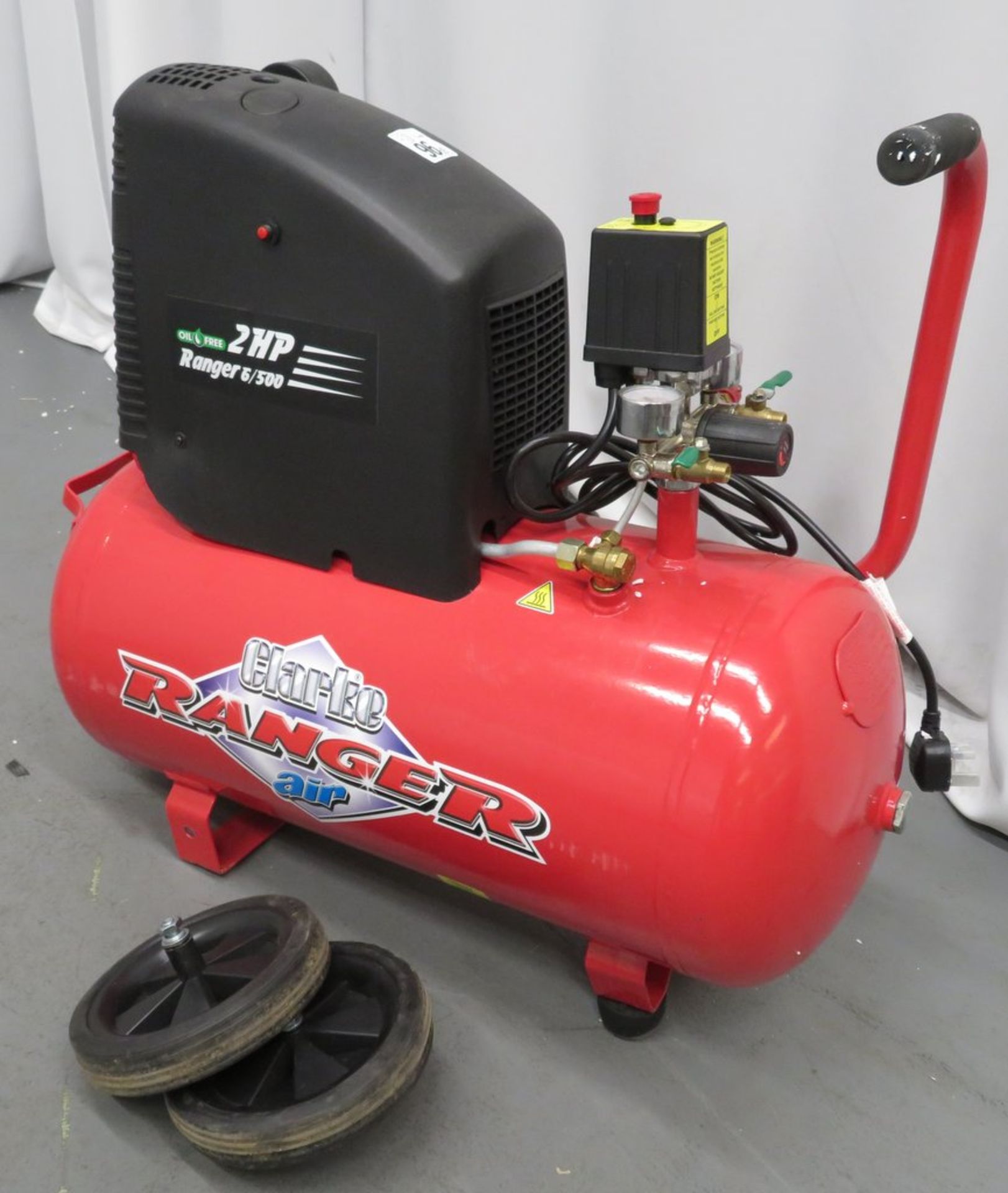 Clarke 7cfm 50Litre 2HP Oil Free Air Compressor. Model: Ranger 6/500. 230v. - Image 2 of 11