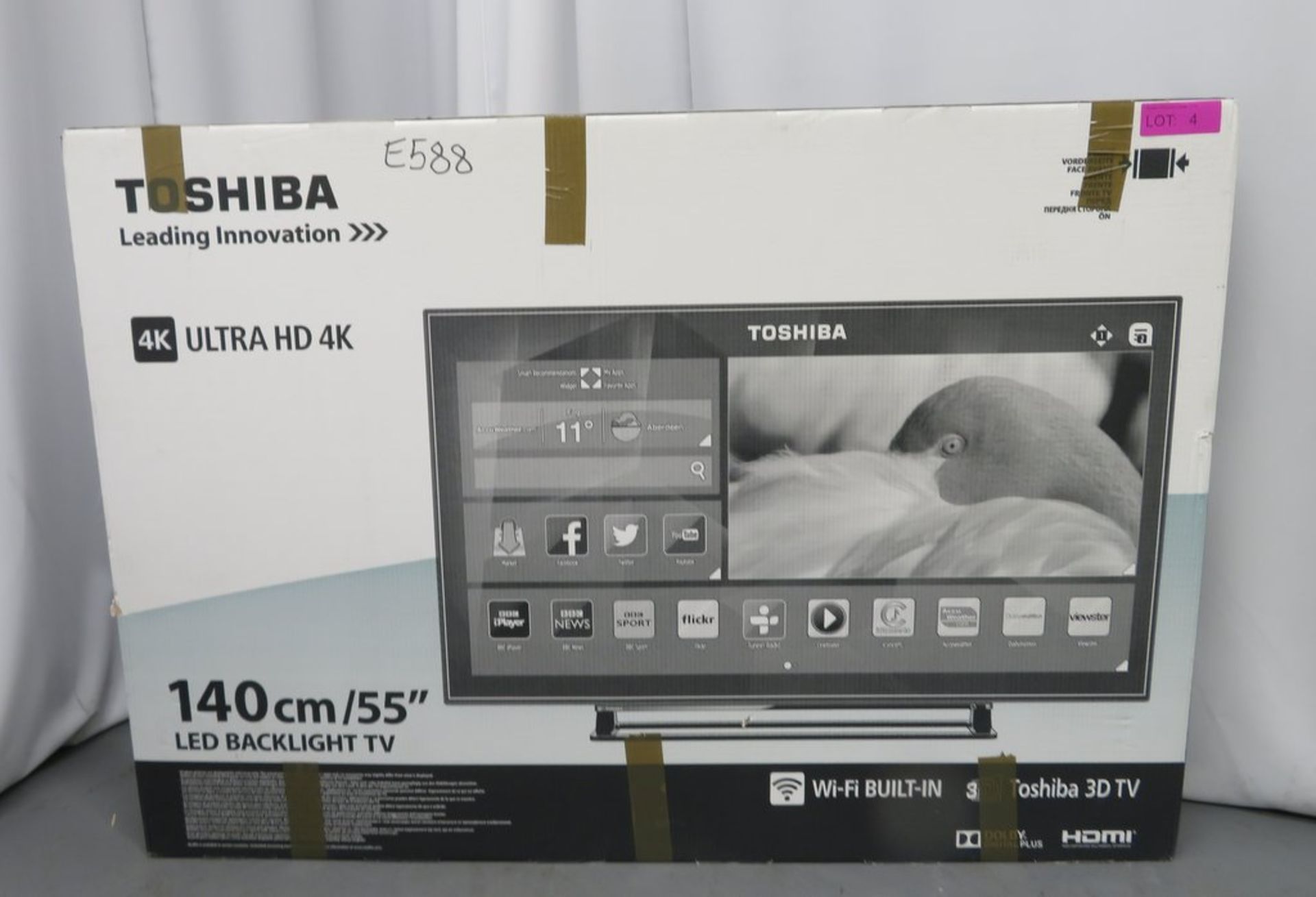 Toshiba 55" Ultra HD LED Smart Television. Model: 55U7653DB. - Image 13 of 15