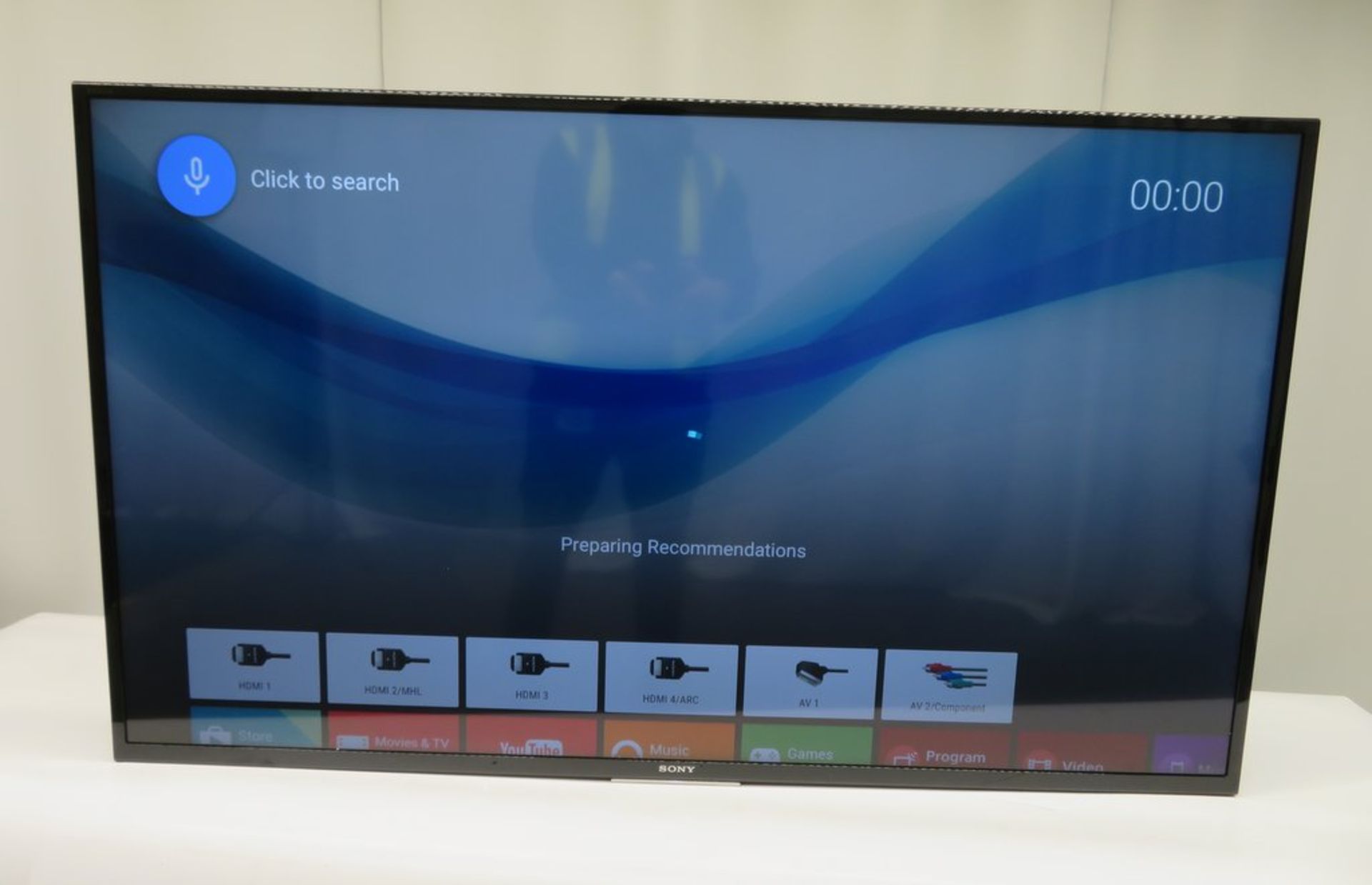 Sony Bravia 55" 4K Ultra HD Television. Model: KD55X8005CBU.