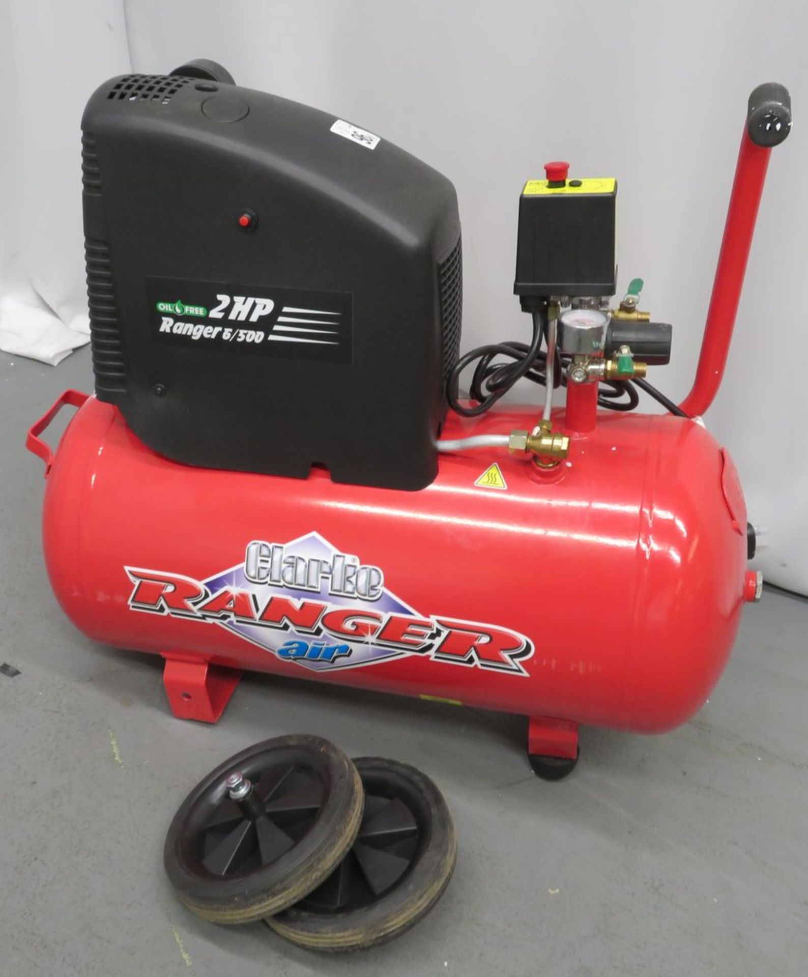 Clarke 7cfm 50Litre 2HP Oil Free Air Compressor. Model: Ranger 6/500. 230v.