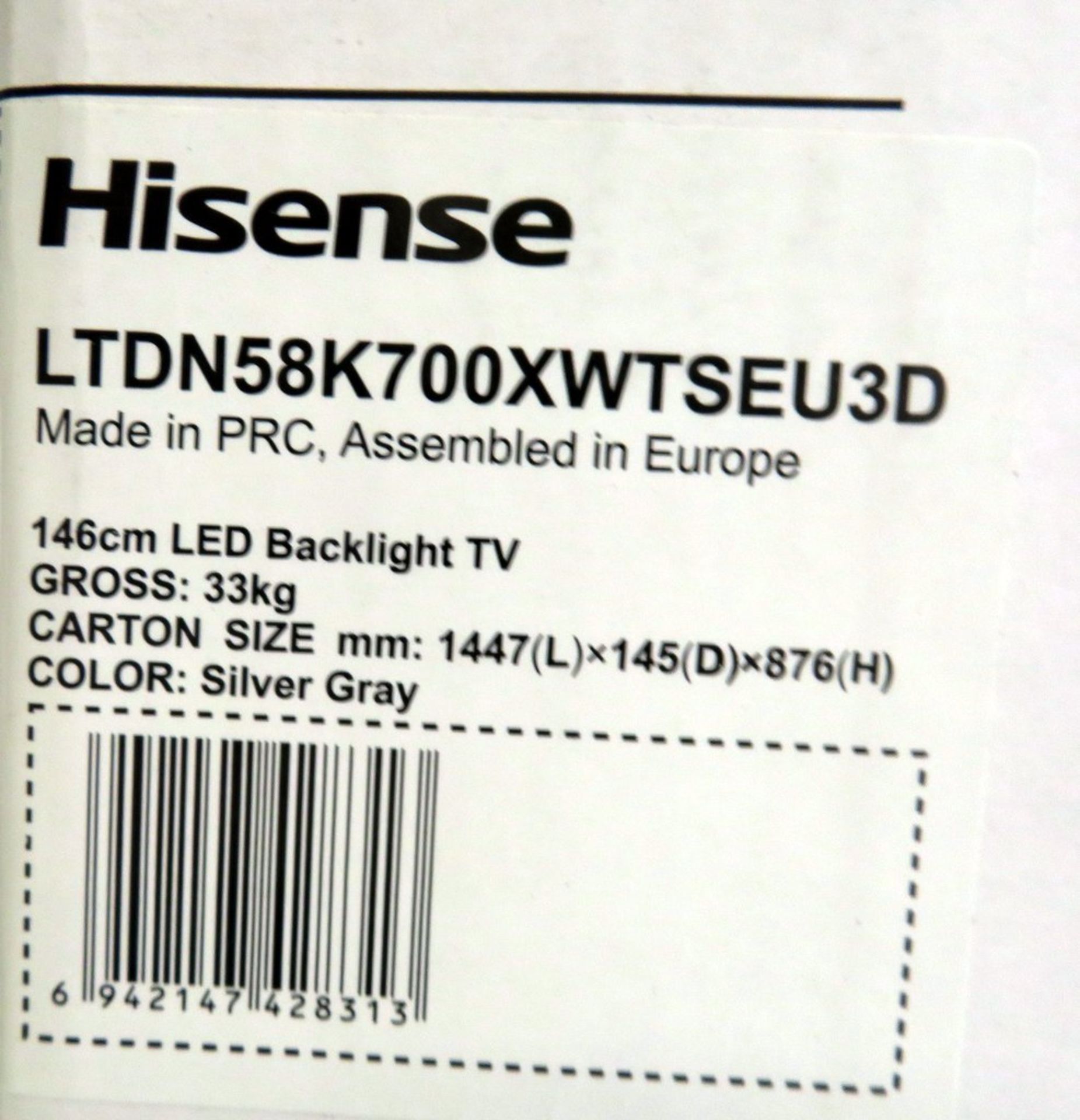 Hisense 58" Next Generation 4K Ultra HD Television. Model: 58K700. - Image 16 of 16