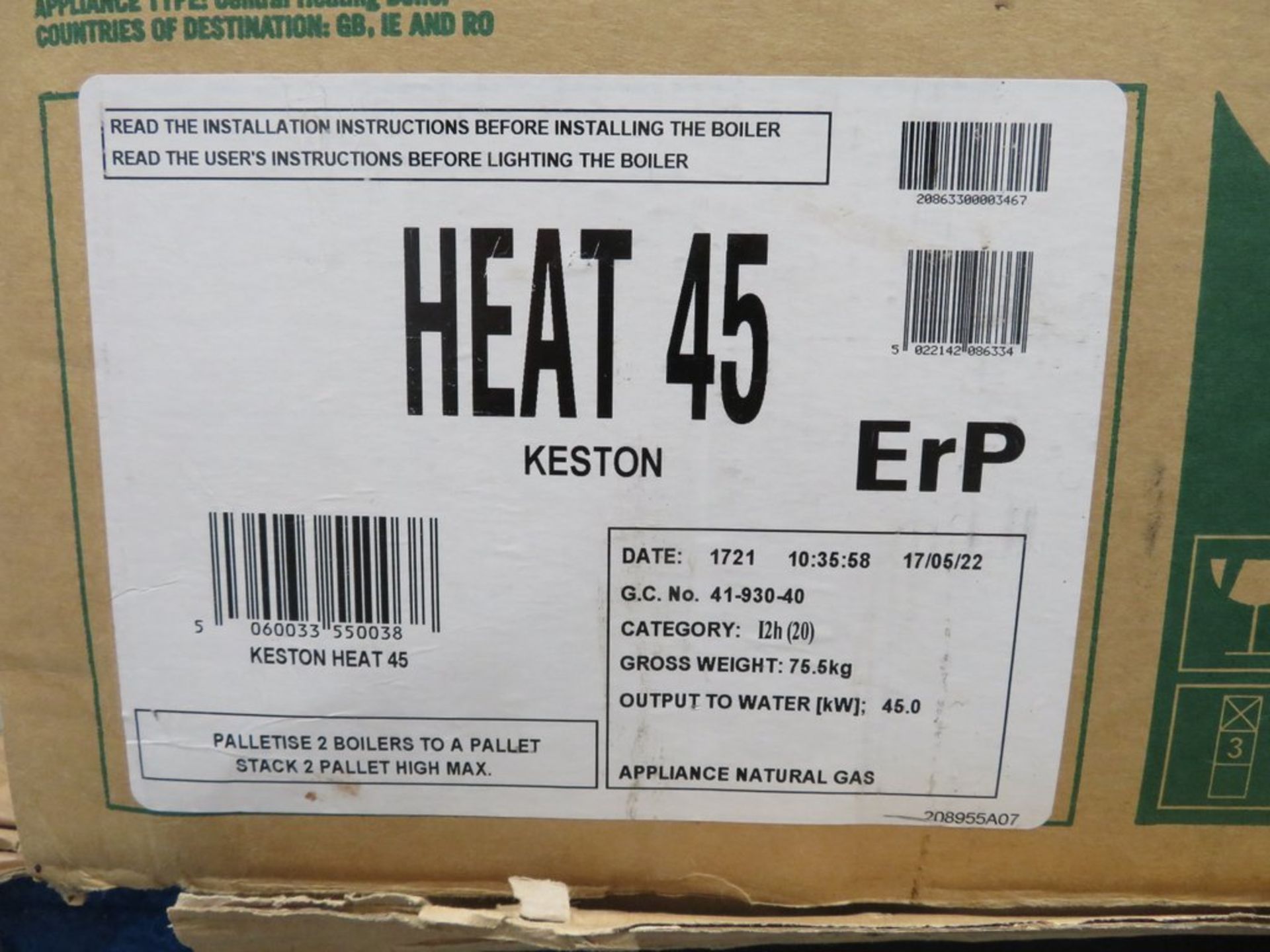 Keston 45kw Gas Fired Combi Boiler. Model: Heat 45. - Bild 13 aus 14